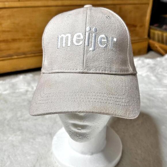 Meijer Unisex Beige Dad Hat Embroidered Logo Adjustable Cap - Picture 2 of 8